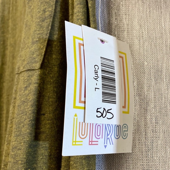 NEW Lularoe Carly Solid Army Green L - Picture 4 of 5